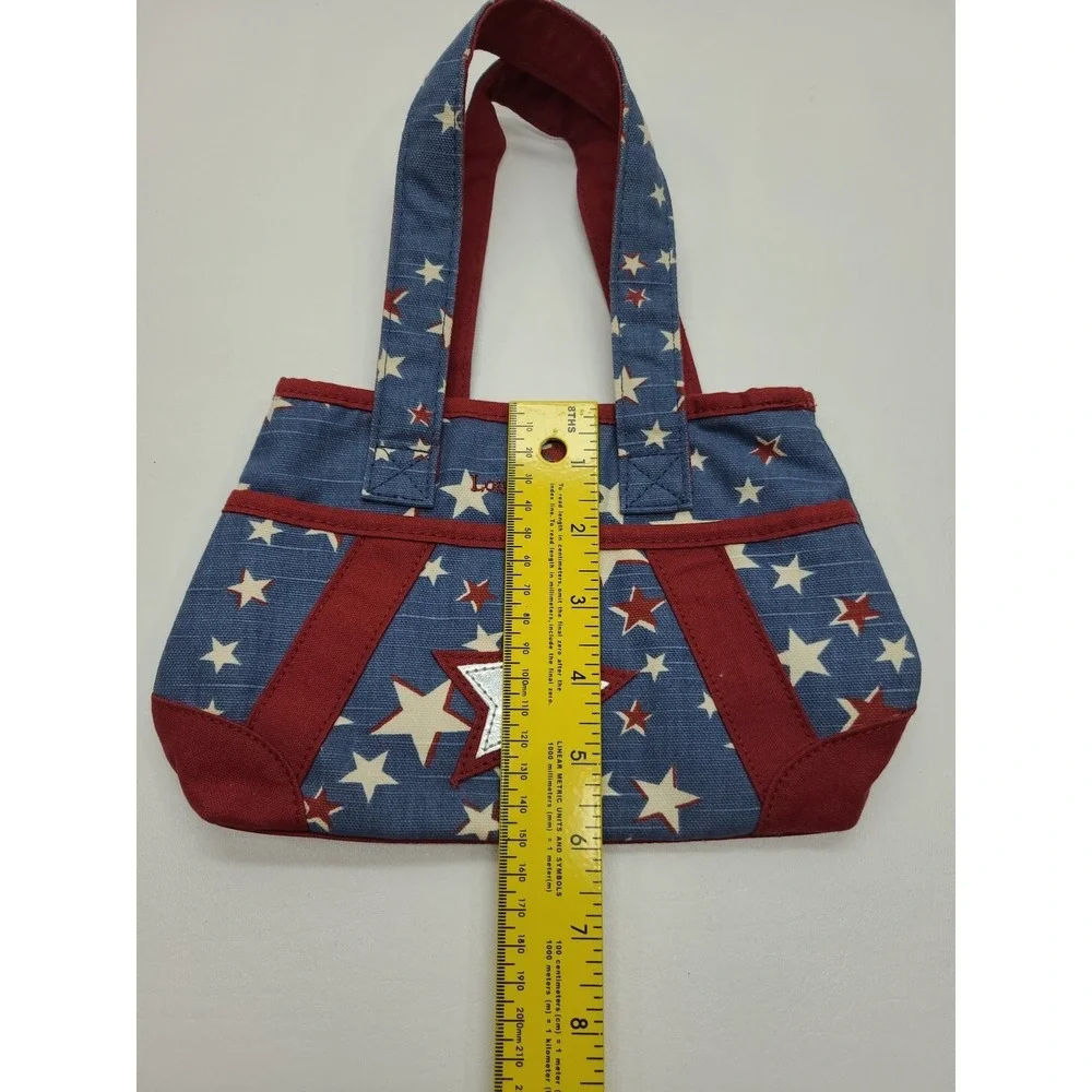 Longaberger Tote‎ Homestead Patriotic Small Red White Blue Stars USA